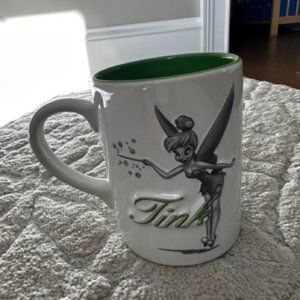 Vintage Disney Tinkerbell Mug, 16oz, raised lettering & image